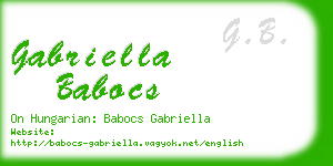 gabriella babocs business card